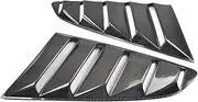 1 Pair Carbon Fiber Louvers Spoiler Panel Rear Side Window Cover Quarter Window Compatible for Ford Mustang 15-18 Car Accessories Replaceme