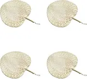 Binxind 4X Mosquito Repellent Fan Summer Manual Straw Hand Fans Palm Leaf