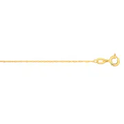 9ct Gold 40cm Fancy Diamond-cut Twist Mirror Chain