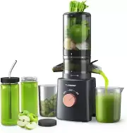 Effortless juicing with Cold Press Juicer - Includes 8 Bottles & Cleaning Extras