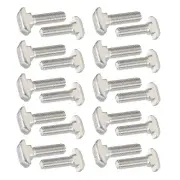 20Pcs M8x28mm Thread T-Slot Bolts Drop-in Hammer Head for 45 Series, Silver
