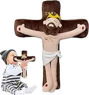 Jesus Plush Toy, Cartoon Jesus Doll, Jesus Throw Pillow, Soft Jesus Plush Doll, Plush Toy of Jesus, Jesus Cartoon Character Pillow, Religious Throw Pillow Jesus Doll for Kids Adult