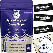 Lavender Mouth Tape for Nasal Breathing & Snoring Relief | 100% Hypoallergenic Sleep Tapes | Supports REM Sleep, Healthy Jaw Posture & Oral Health | 31-Pack, 1-Month Supply