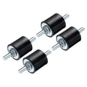 4pcs M6x18mm Thread Studs Rubber Shock 25x25mm Male 8pcs M6 Lock Nuts