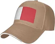 [SSIULUS] Flag of Malta Casquette Cap Hats,Trucker,Baseball Cap with Snapback,Perfect for Summer,Golf
