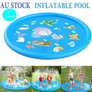 170CM Lawn Baby Kids Inflatable Water Splash Mat Sprinkler Toy Pool Pad Garden