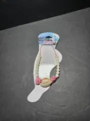 Womens Shell And Dolphin Sealife Anklet Pink