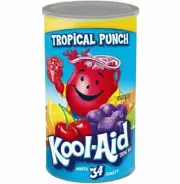 4 Packs 82.5 oz./pack Kool-Aid Sweetened Tropical Punch Powdered Drink Mix