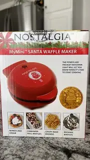 Nostalgia MyMini Santa Waffle Maker