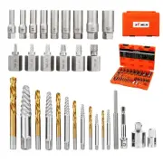 New Kit 31PCS Upgrade Screw & Deep Bolt Extractor with Left Hand Drill Bit Se...