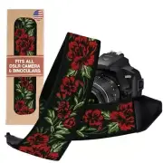 Camera Strap for All DSLR and Mirrorless Cameras Including A Red Roses