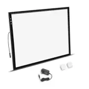 A2 Artist tracing Light Box Copy Table 12V2A Adapter Dimmerable 5000 Lux Lock...