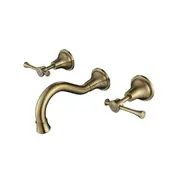 Modernnational Montpellier Brushed Bronze Solid Brass Wall Spa And Sink Set