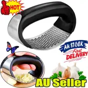 Kitchen Stainless Steel Garlic Press Crusher Manual Rocking Mincer Squeezer NV
