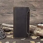 [DLUXCA] Business Handmade Long Men's Money Retro Wallet Clutch Bag Handbag Business Zipper