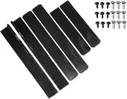 Bright Black 6PCS 2m/2.2m Universal Side Skirts Extension Rocker Panels Lip Wing Splitters on Bumper Car Styling(2.2m Bright Black)