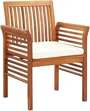 Garden Dining Chairs with Cushions 8 pcs Solid Wood Acacia Patio Chair