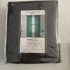 HLC Sheer Grommet Panels Charcoal Black curtains
