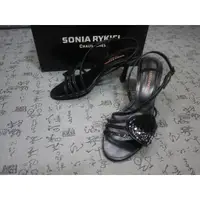 在飛比找蝦皮購物優惠-日本製 SONIA RYKIEL 亮片飾真皮高跟涼鞋 USA