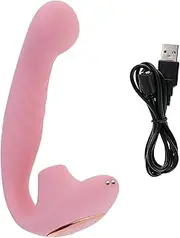 Clitoris Sucker, Couple Vibrator with 10 Vibration Programs, Clitoral Sucker with 10 Intensity Levels, USB Charging, Waterproof,Pink
