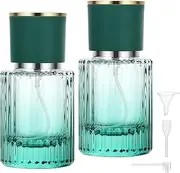Segbeauty Perfume Atomiser, 2 Pcs 30ml Perfume Travel Bottle, Perfume Atomiser Glass, Fine Mist Spray Bottle for Perfume, Cologne,Toner (Gradient Green)