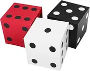 Cabilock 3pcs Oversized Dice Favor Boxes Cardboard Poker Boxes for Vegas-Inspired Party Decorations