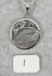 MUONIONALUSTA IRON METEORITE PENDANT $159 Sterling 925 Silver Jewelry STARBORN