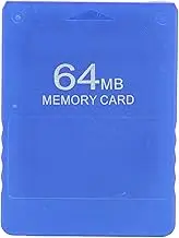 PS2 Memory Card 64MB FMCB Free McBoot V1.966 High Speed Game Console External Data Storage Card for Playstation2 Standard and Slim Line Version All Game (Blue)