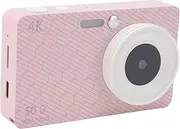 Digital Camera, 4K 50MP Autofocus Camera with 16x Digital Zoom, Metal Body Design, Multiple Filters, Anti Shake, Fill Light, Compact Small for Boys Girls (Rose)