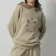 Adidas MC Hoodie L 女 米色 休閒 造型 連帽 帽T 長袖 IW9412