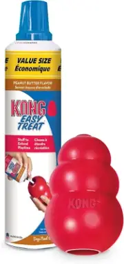 Classic Stuffable Dog Toy Easy Treat Peanut Butter Spray - Fetch & Chew Toy for