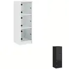 Highboard with Glass Doors Storage Cabinet Cupboard Living Room Hallway vidaXL