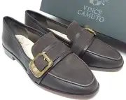 Vince Camuto Cenkanda Sz 11 M EU 43 Women's Suede Loafer Slip-On Shoes Root Beer