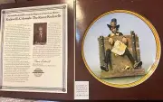 1988 Knowles “Ye Glutton” 8th Issue Rockwell's Colonials W/COA NIB FREE SHIPPING