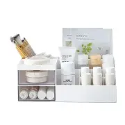 White Makeup Organizer Cute Makeup And Skincare Organizers And Storage Small