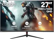 Kogan 27" Curved QHD 180Hz 1ms Gaming Monitor (2560 x 1440) - KAMN27Q18CWA - 27 Inch