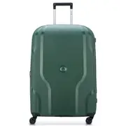 Delsey Clavel 76 cm 4-Wheel Expandable Suitcase - Deep Green (Recycled Material)