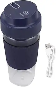 LeoLeoxx 300ML Portable Blender, 1200mAh Multifunctional USB Charging Portable Juicer Cup, Mini Blender Cup for Office, Gym, Kitchen (Blue) (Blue)
