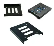 2.5" HDD/SSD to 3.5" Bay Hard Drive Adapter Black Metal Bracket Dock Tray