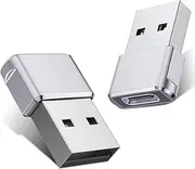 Basesailor USB to USB C Adapter 2Pack,Type C Female to A Male Cable Connector for Apple Watch Ultra iWatch 7 8,iPhone 16 15 14 13 12 Plus Pro Max,AirPods,iPad 10 Air 4 5,for Samsung Galaxy S22 S23 S24