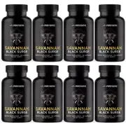 Savannah Black Surge Dietary Supplement for Peak Performance Capsules 8 Bottles