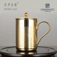 在飛比找ETMall東森購物網優惠-GINSENDO銀川堂馬克杯日本進口銀泡茶杯辦公室輕奢中式雙