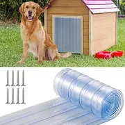 Morikey Dog Door Replacement Flaps, Doghouse or Kennel Door Flap, Pet Products and Supplies，Safe Plastic Vinyl Strip for DIY Doghouse or Cat Door (7.09in x 6.5ft)