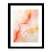 Orange Pink Abstract Framed Art Framed print Art Poster