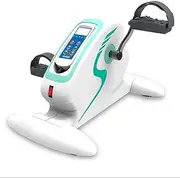 Seniors Portable Fitness Bike for Arm/Leg Exercise Mini Cycling Trainer Stationary Exercise Leg Peddler (Green)