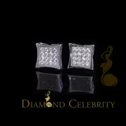 0.26ct Cubic Zirconia 925 White Silver Women's & Men's Hip Hop Kite Earrings