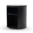 Honigold Round Wooden Bedside Table - Black Mountain
