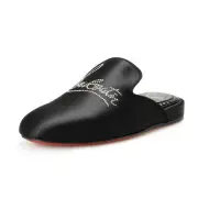 Christian Louboutin Women's "Navy Coolito Strass" Mules Flat Shoes US 7 IT 37
