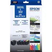Epson 302 and 302XL 5 Ink Cartridge Value Pack