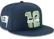 New Era Seattle Seahawks 12th Man Flag Fitted Size 7 3/8 Low Profile Hat Cap